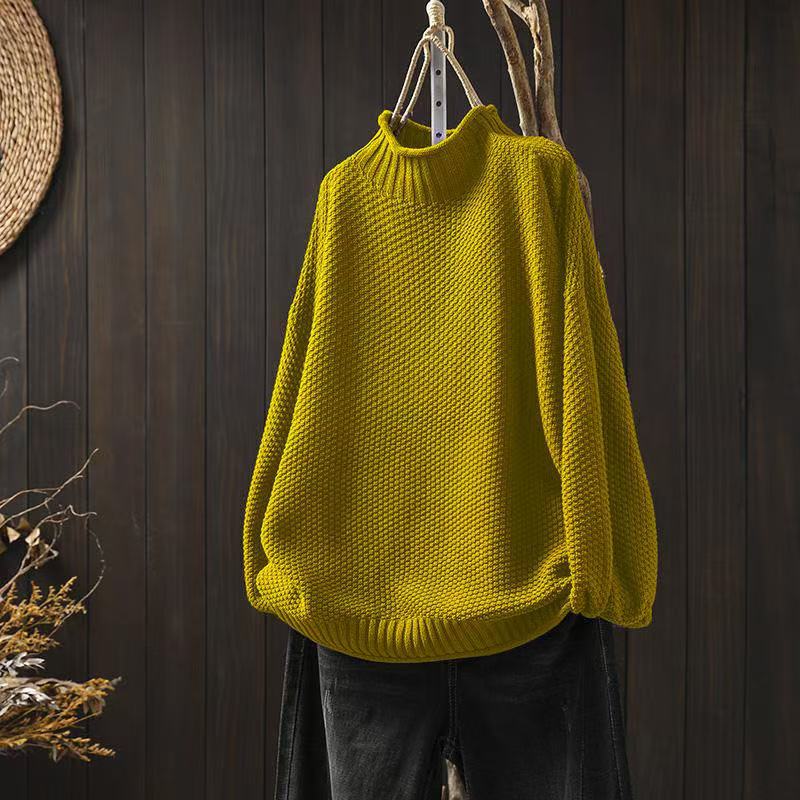 Evelyn - Oversized Waffle Knit Pullover
