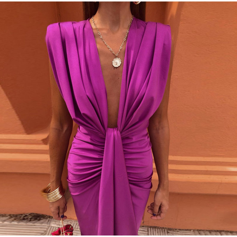 Elaine - Elegant V-Neck Dress