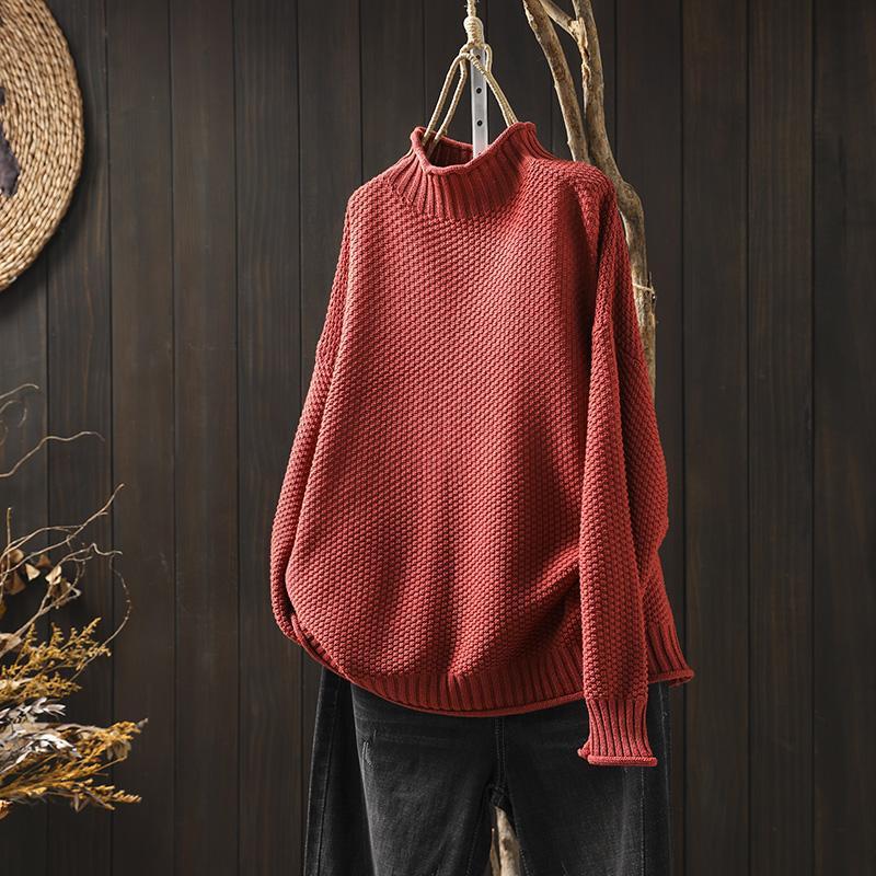 Evelyn - Oversized Waffle Knit Pullover