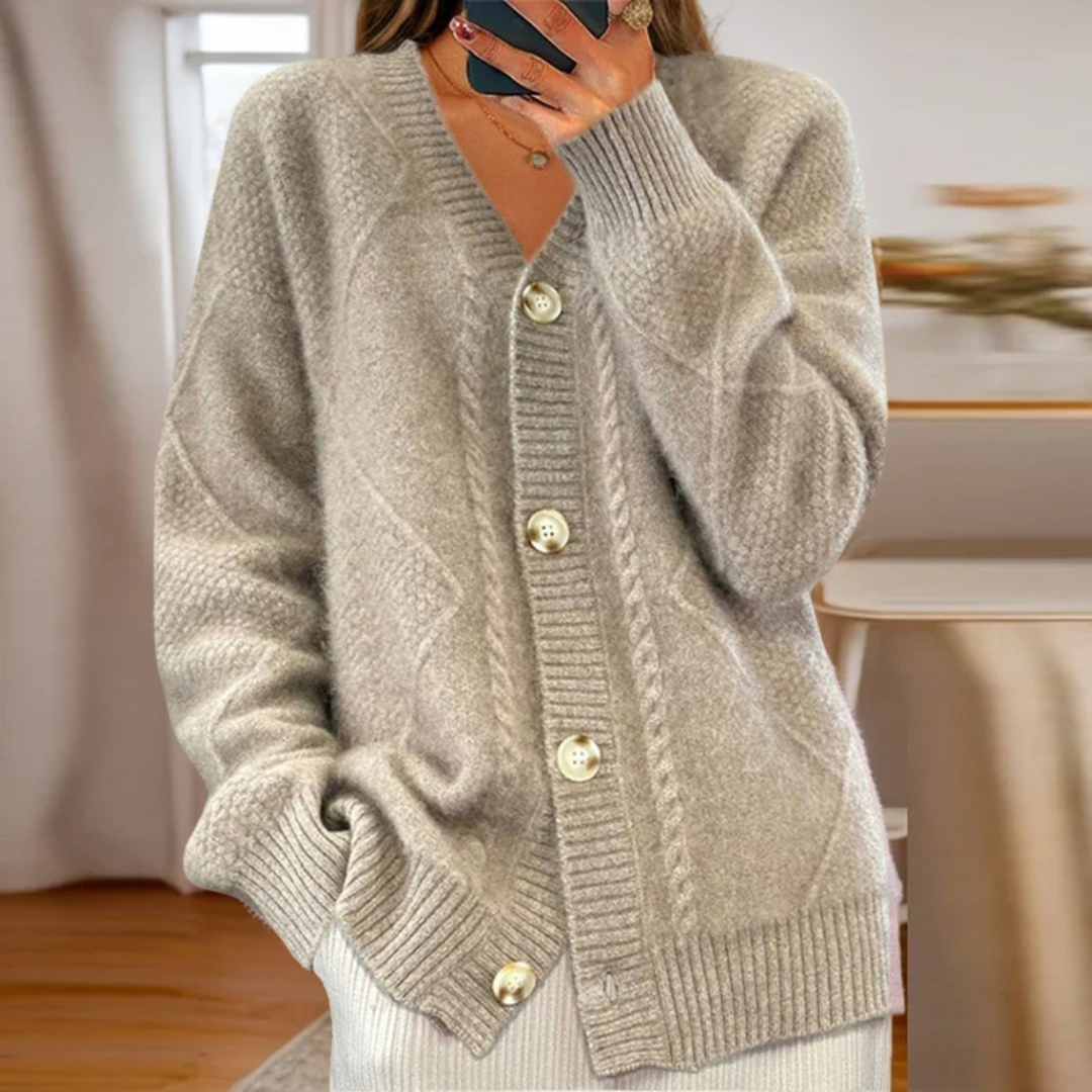 Marisol - Cozy Knit Button-Front Cardigan with Pockets