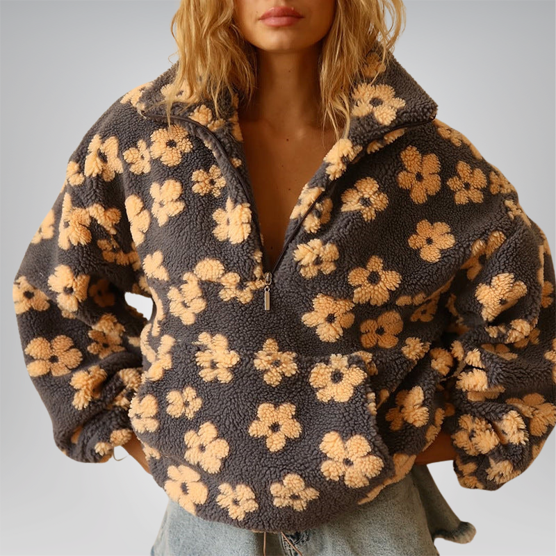 Daisy - Cozy Floral Fleece Pullover
