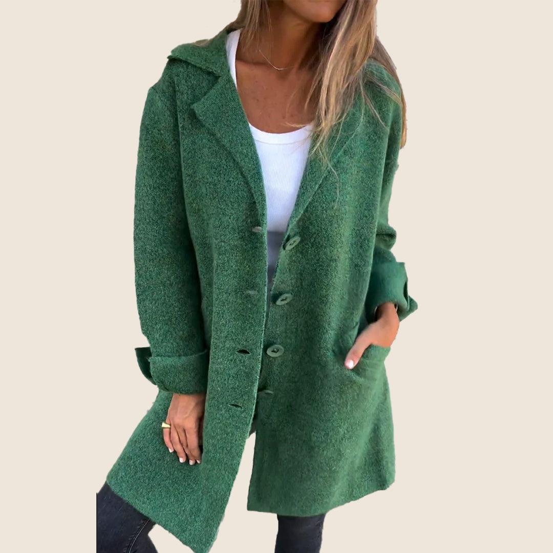 Marcelle - Chic Hooded Coat with Pockets