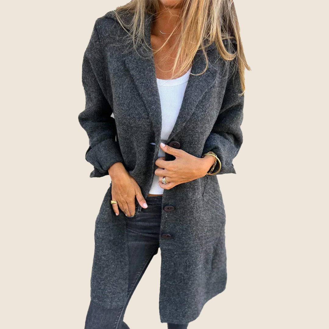 Marcelle - Chic Hooded Coat with Pockets