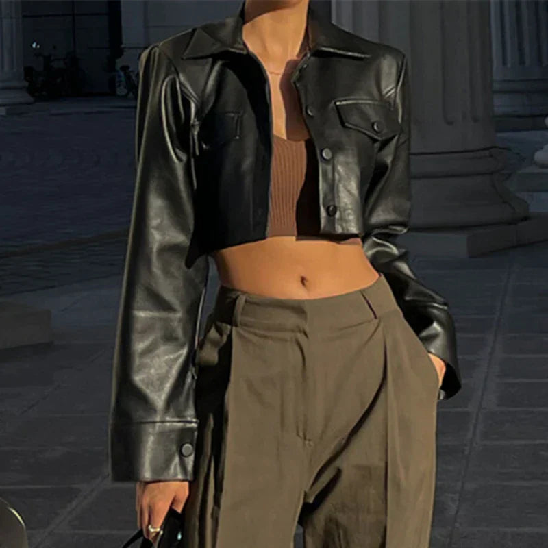 Noir - Cropped Statement Jacket