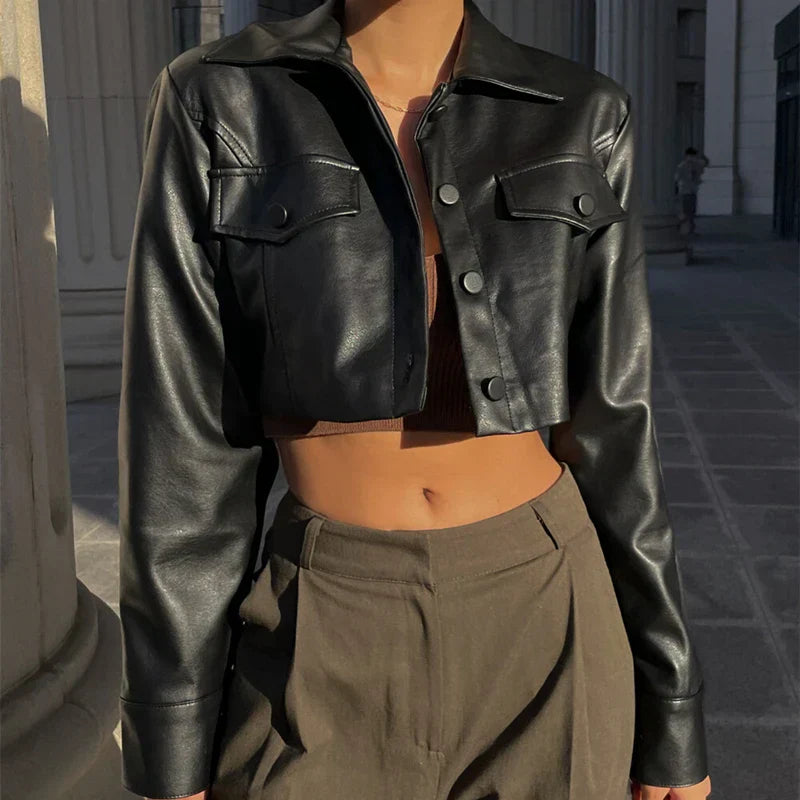Noir - Cropped Statement Jacket