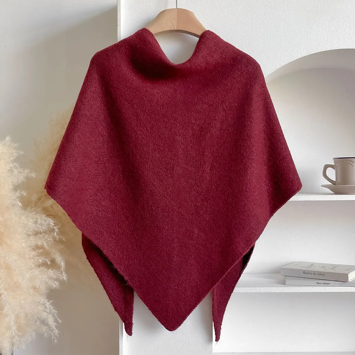 Isla - Women’s Knit Poncho Wrap with Tie