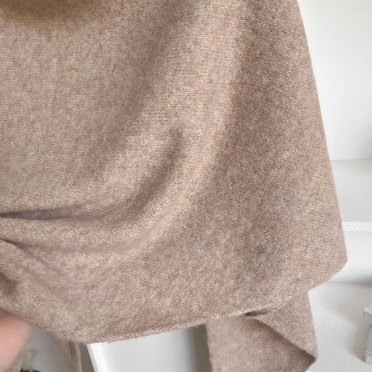 Isla - Women’s Knit Poncho Wrap with Tie