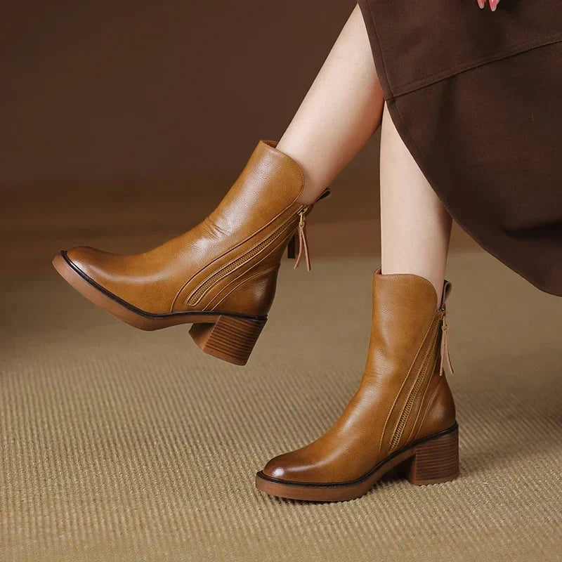 Addison - Ankle Boots with Block Heel