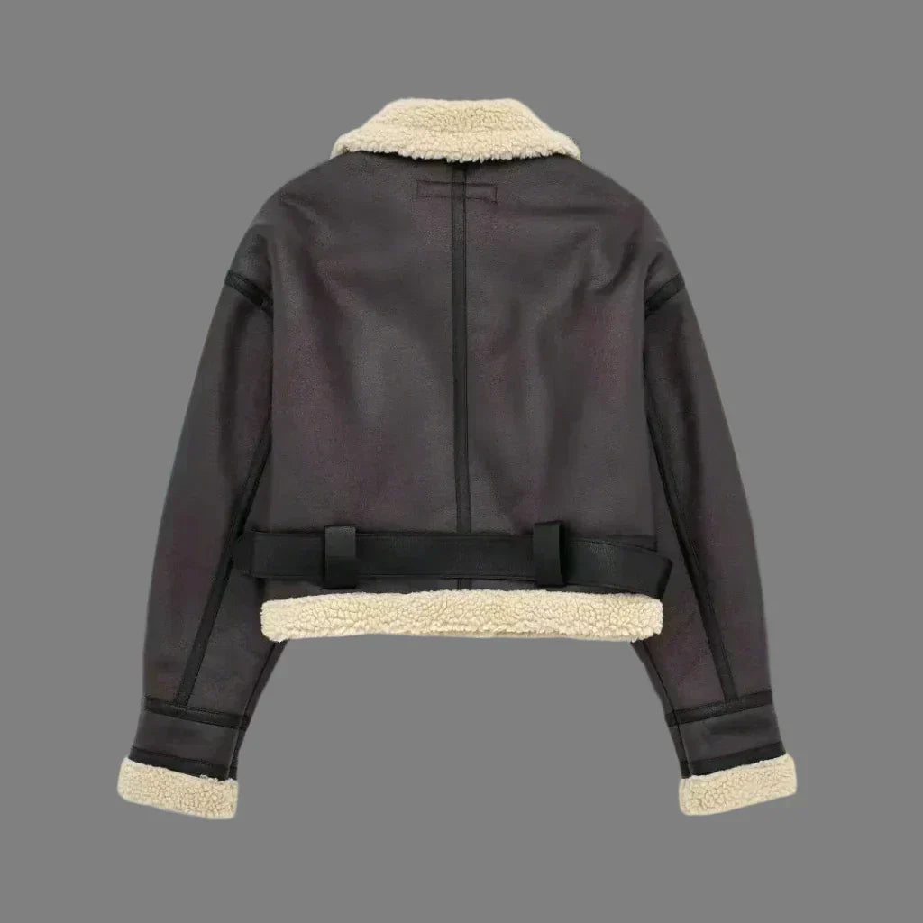 Aurelie - Cropped Aviator Jacket