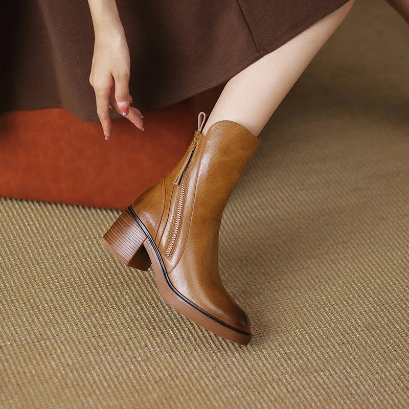 Addison - Ankle Boots with Block Heel