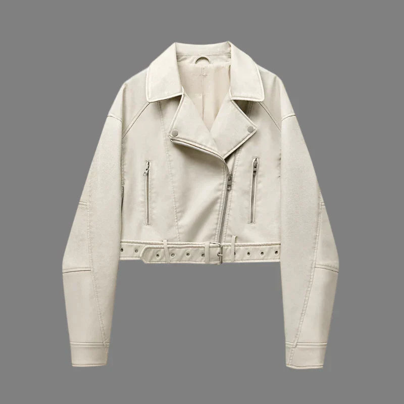 Élodie - Cropped Moto Jacket