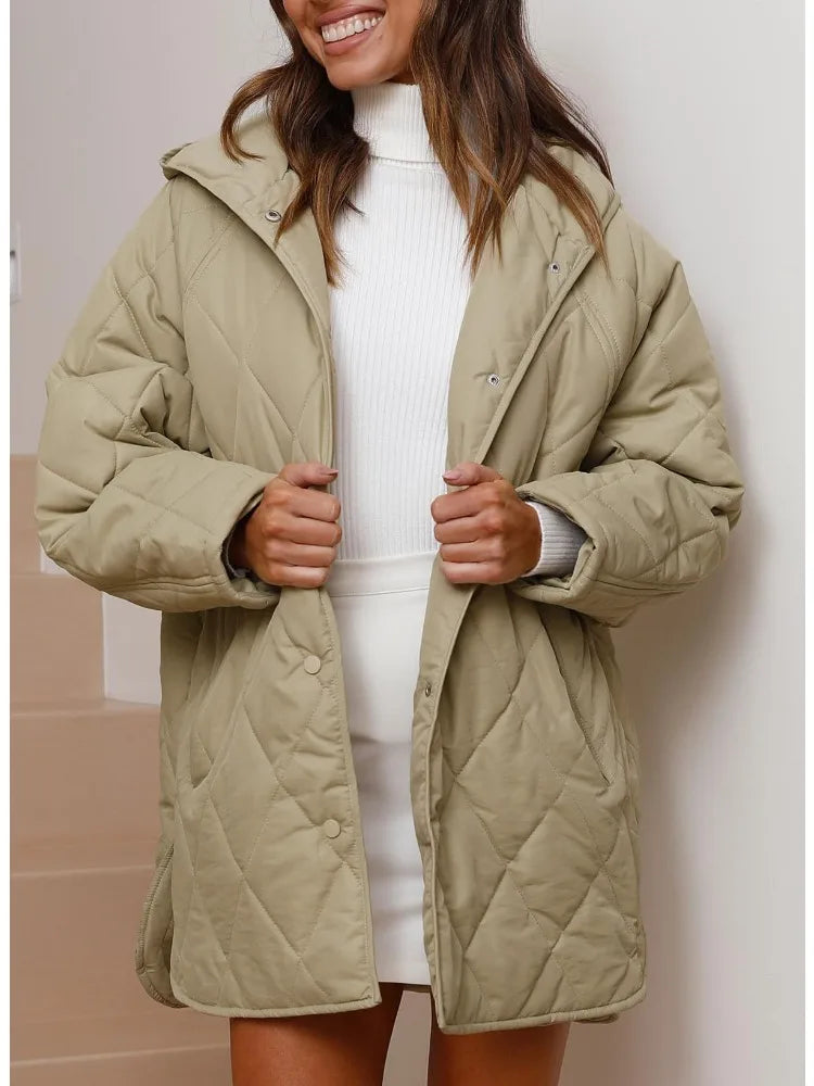 Aria - Quilted Oversized Hooded Coat
