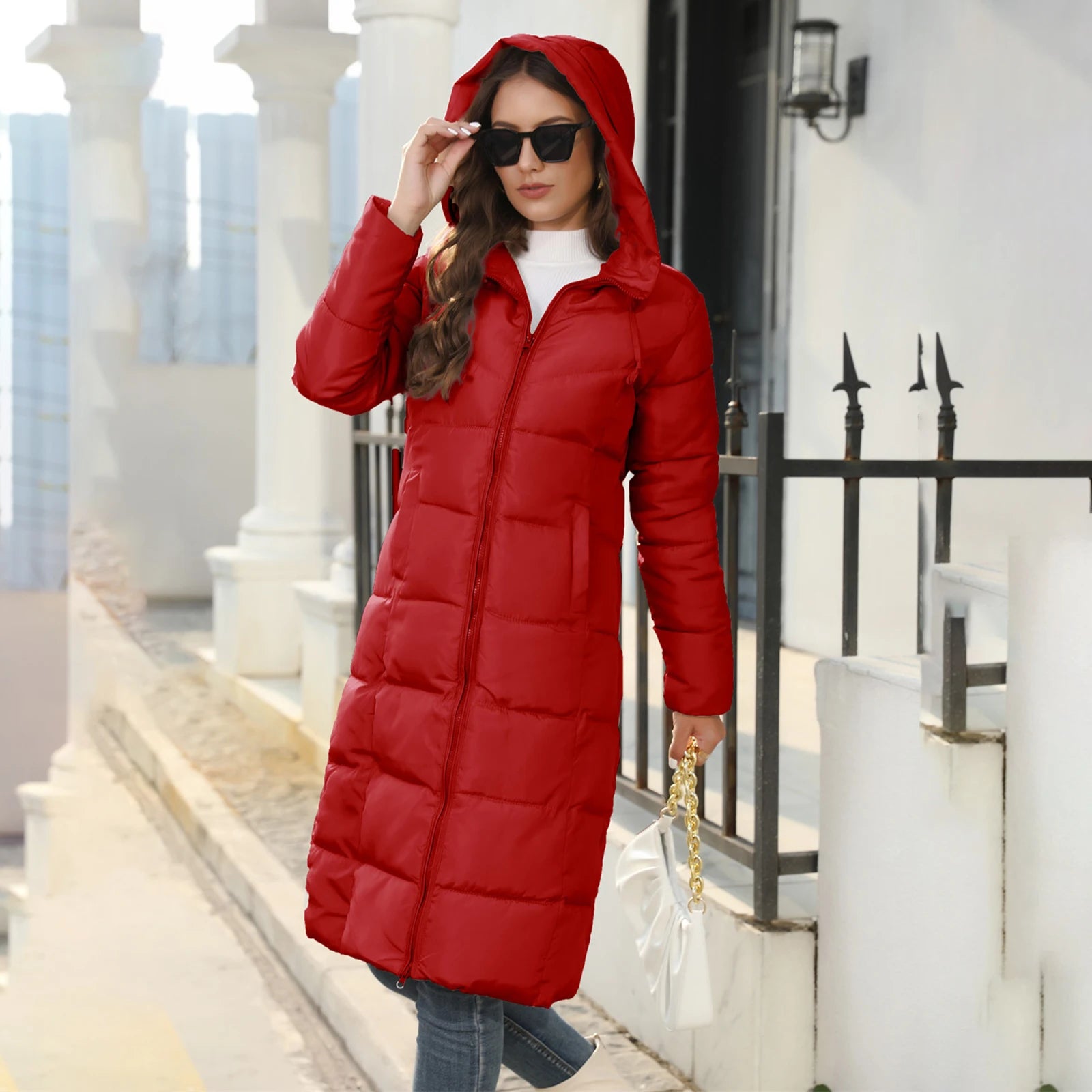 Kiana - Long Hooded Puffer Coat