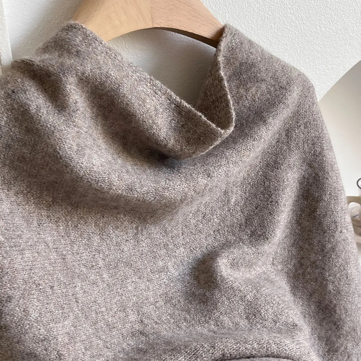 Isla - Women’s Knit Poncho Wrap with Tie