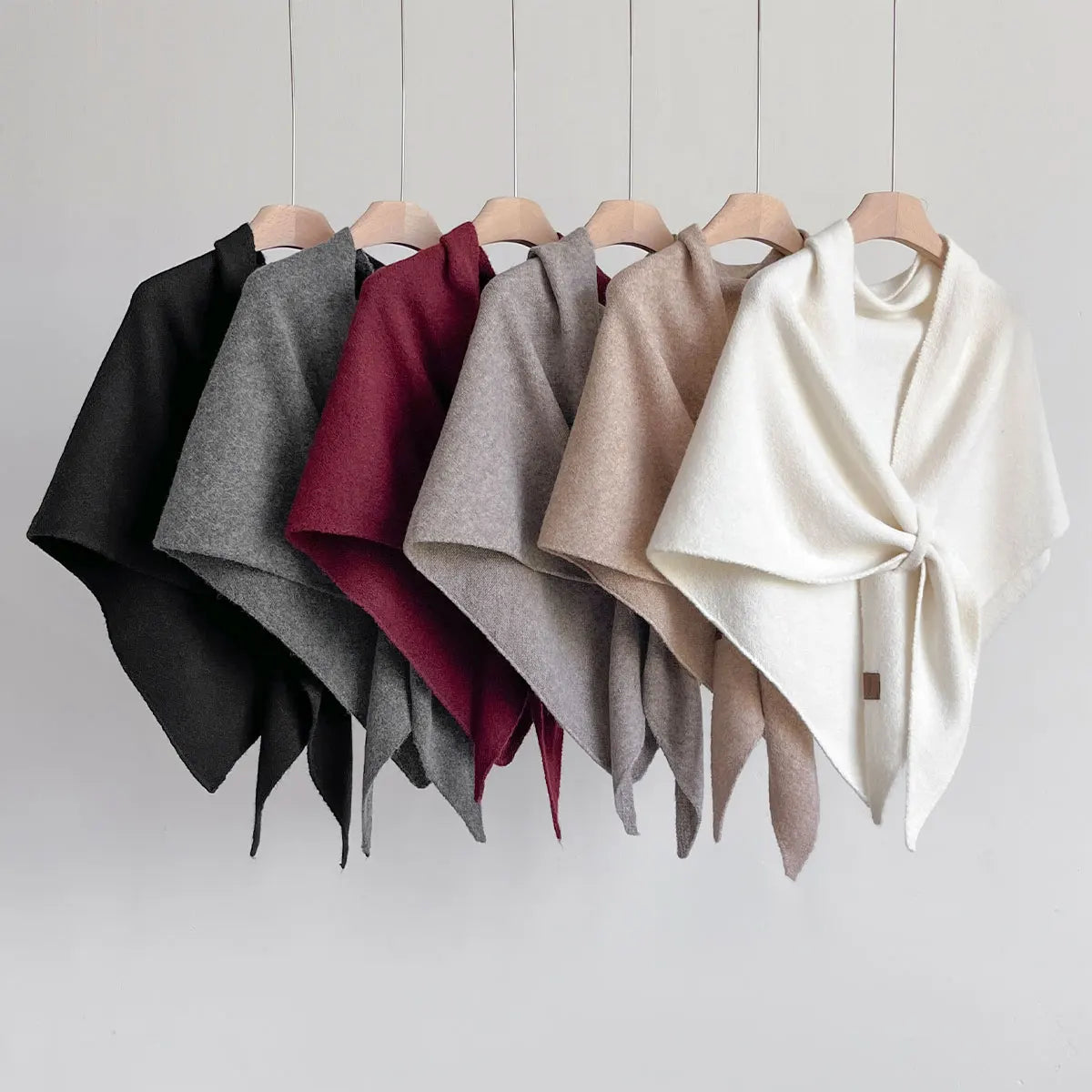 Isla - Women’s Knit Poncho Wrap with Tie