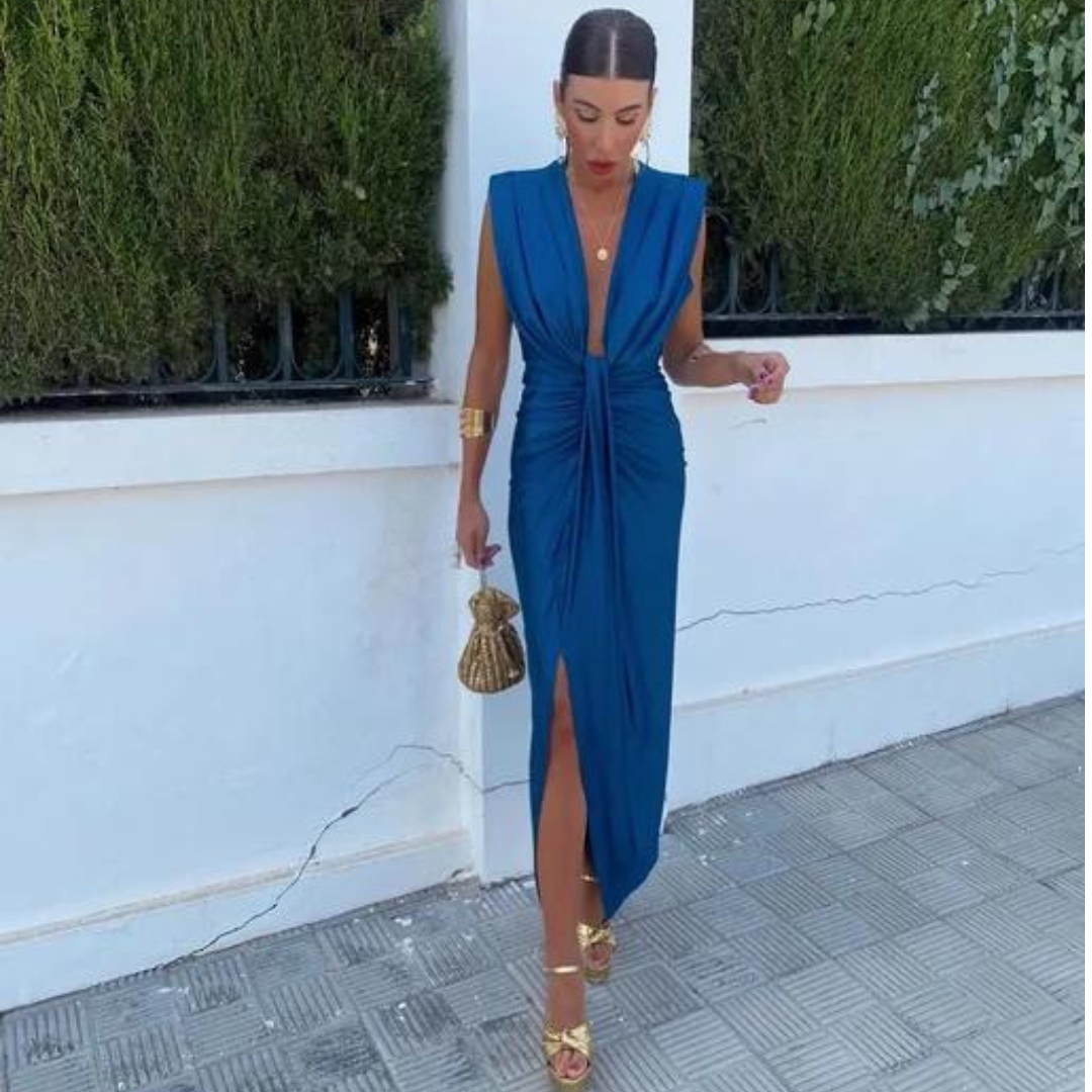 Elaine - Elegant V-Neck Dress