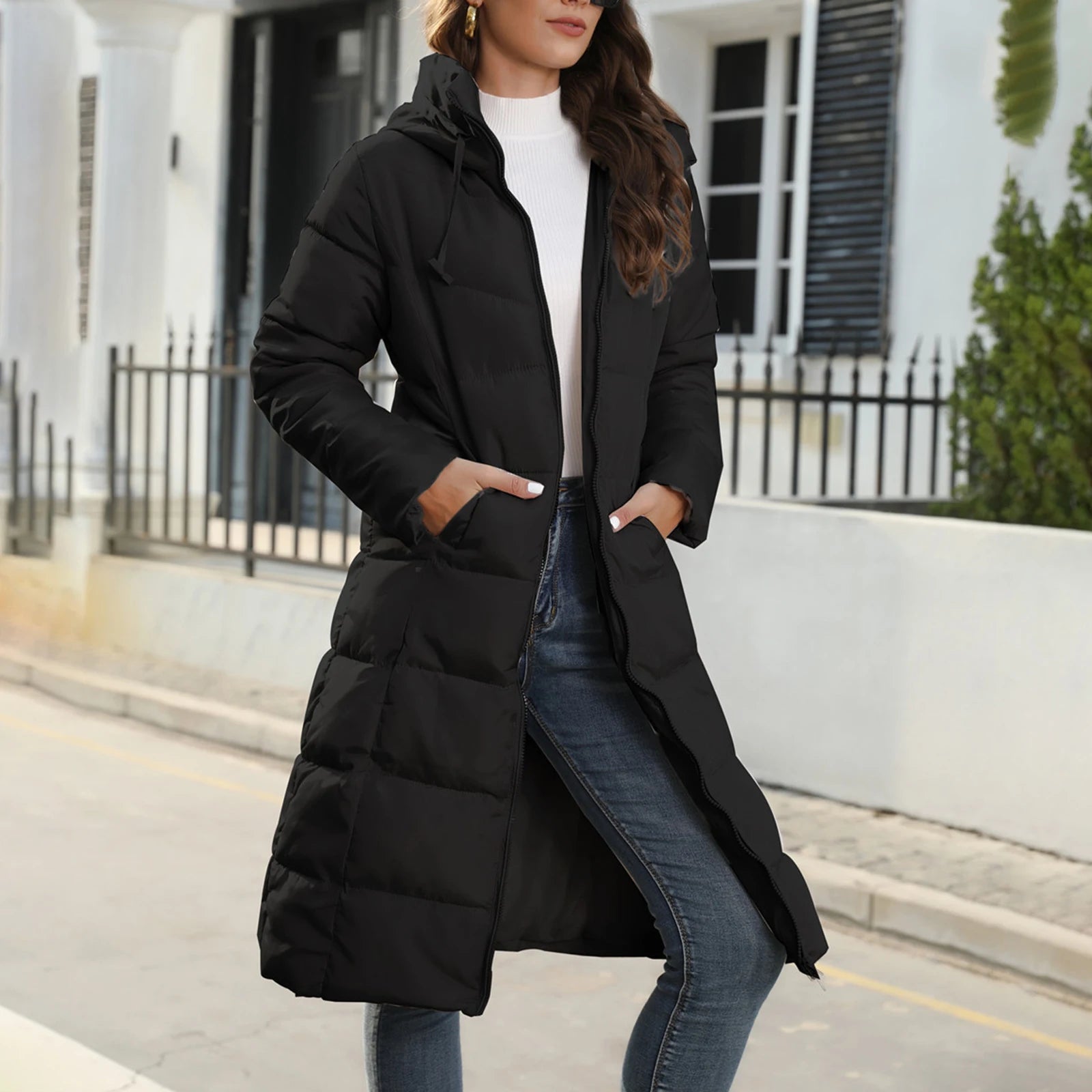 Kiana - Long Hooded Puffer Coat