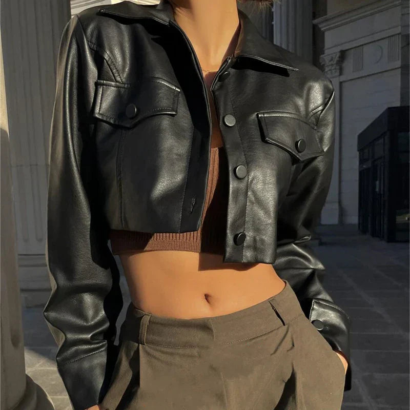 Noir - Cropped Statement Jacket