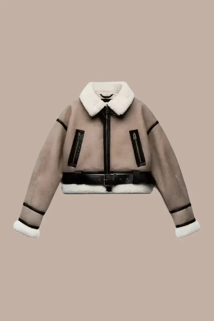 Chloe - Cropped Aviator Jacket