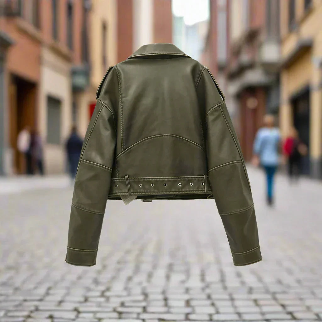 Élodie - Cropped Moto Jacket