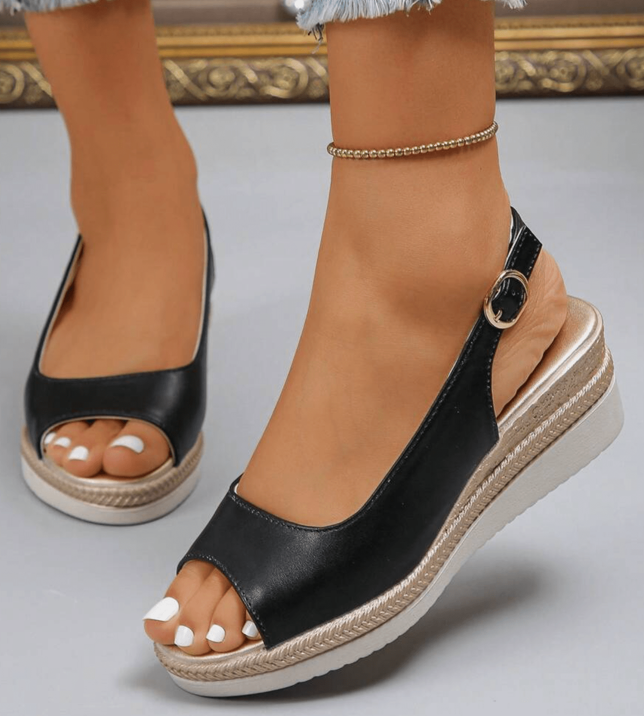 Clara - Women’s Slingback Wedge Sandals
