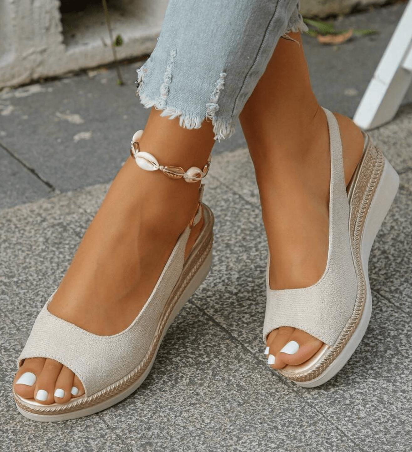 Clara - Women’s Slingback Wedge Sandals
