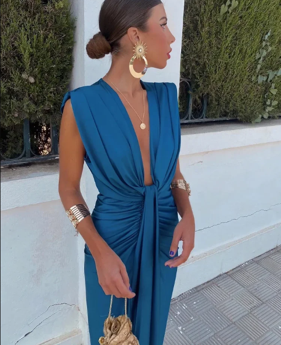 Elaine - Elegant V-Neck Dress