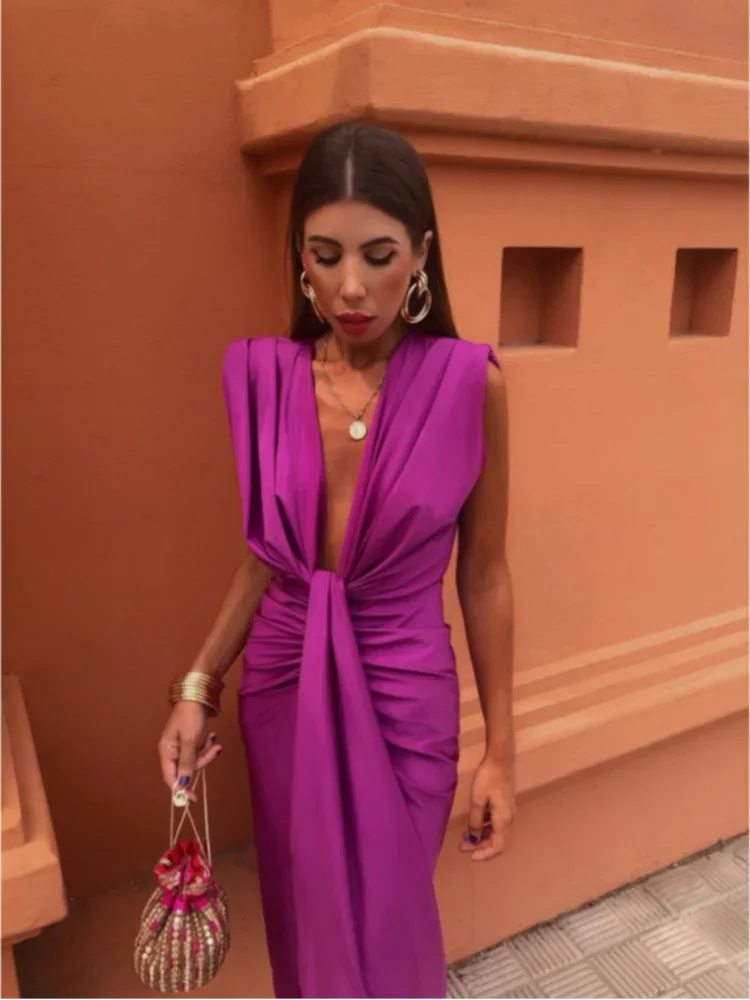 Elaine - Elegant V-Neck Dress