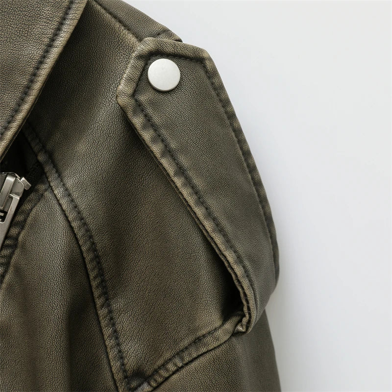 Élodie - Cropped Moto Jacket