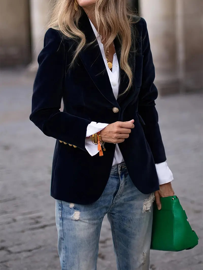 Julissa - Tailored Velvet Blazer