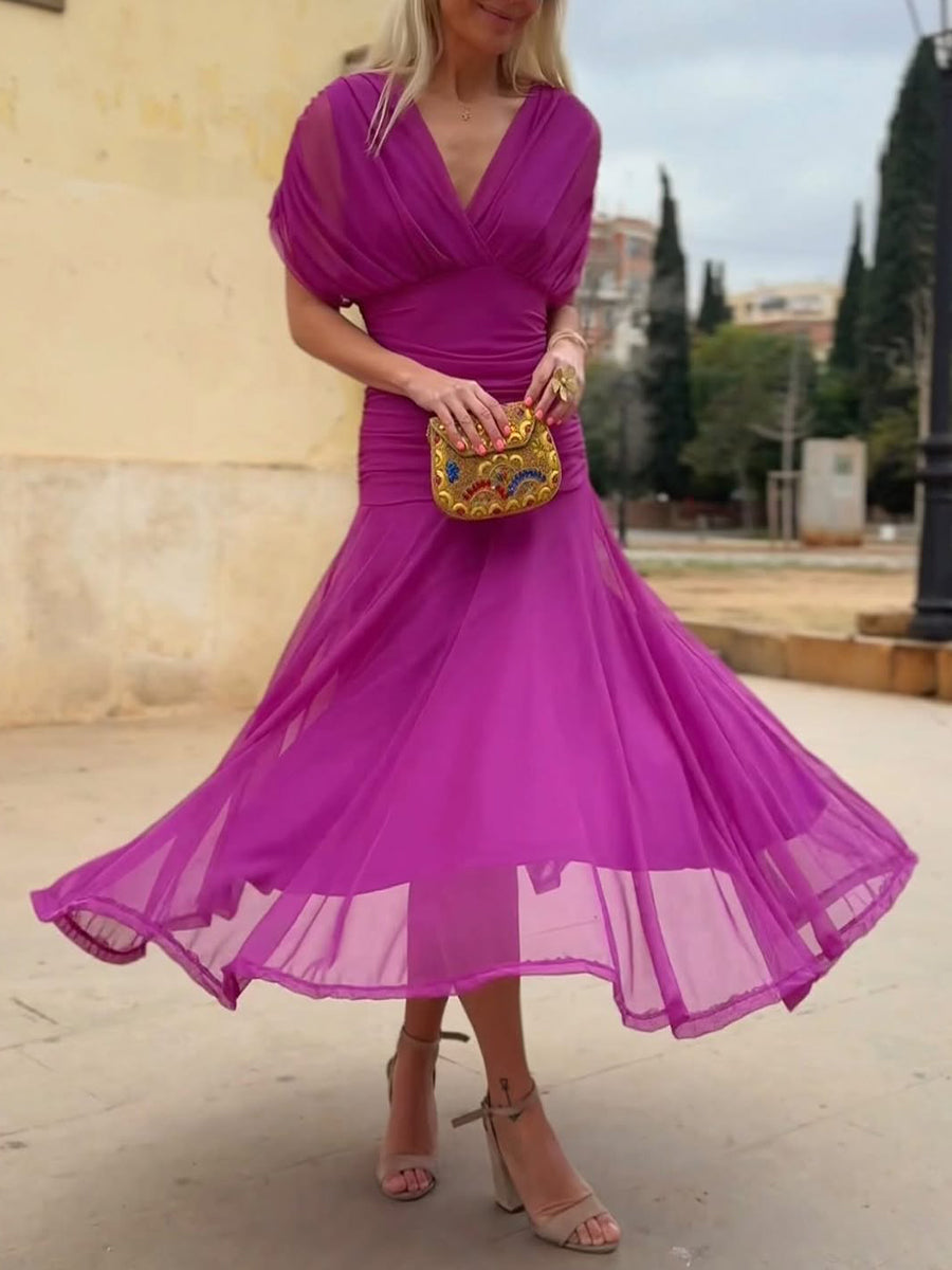 Velisse - Elegant Flowing Midi Dress