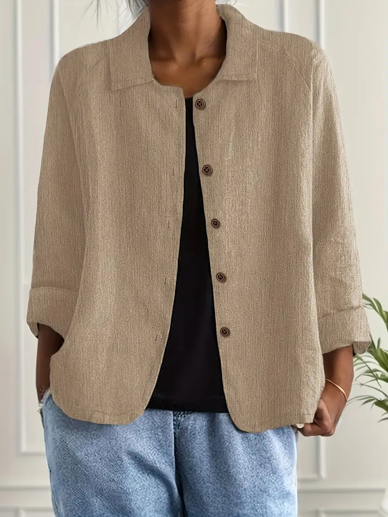 Sofia - Button-Up Blouse with Classic Collar