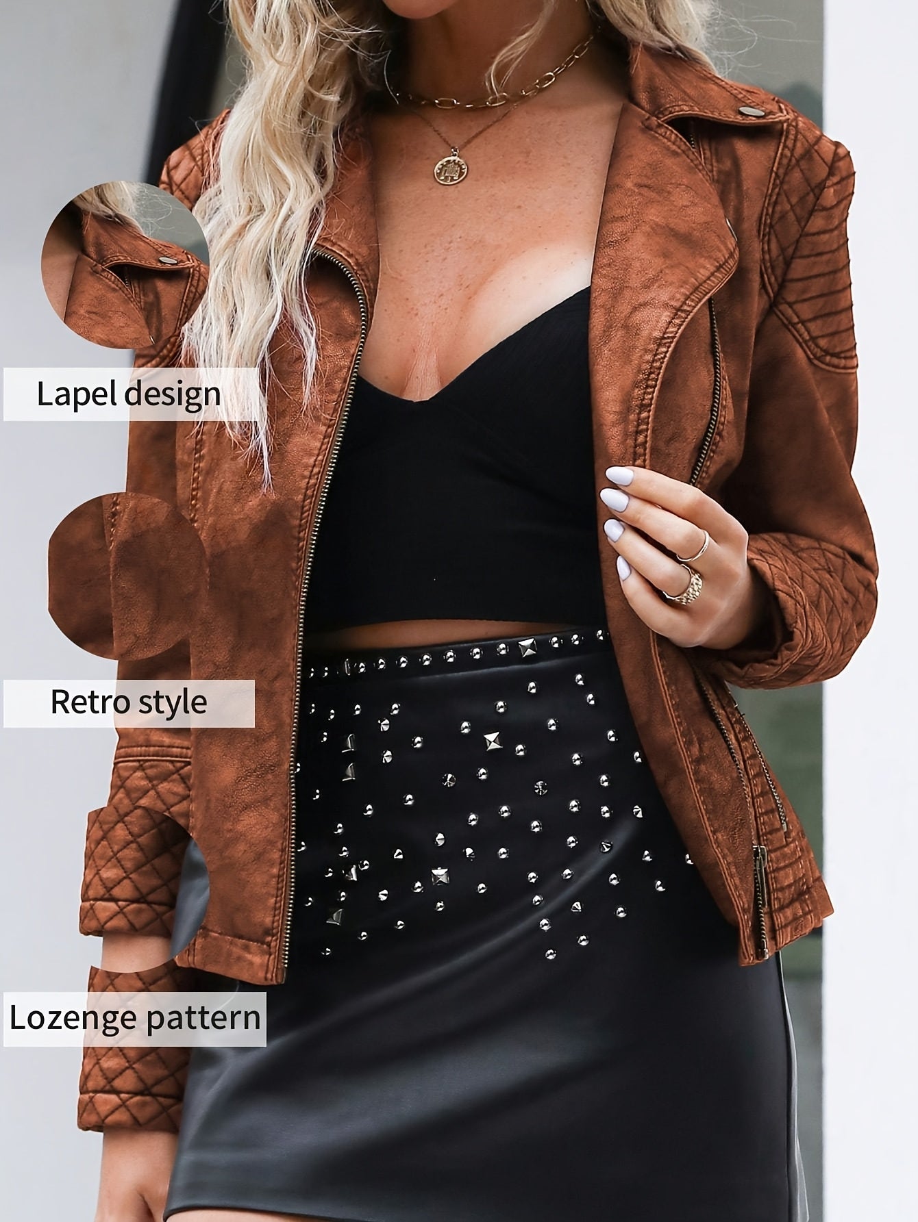 Manon - Retro Chic Textured Jacket