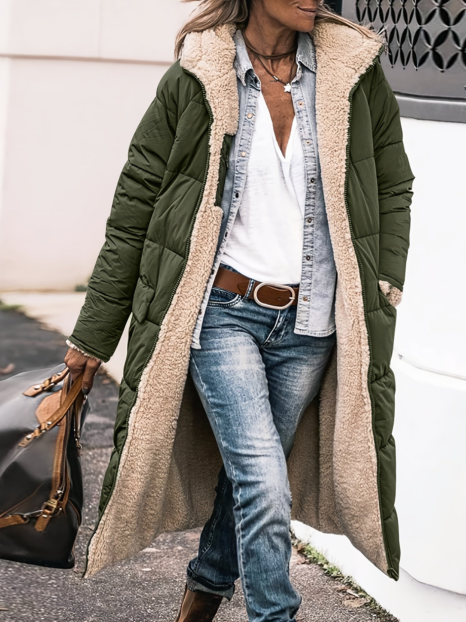 Sophia - Long Puffer Warm Coat Hooded