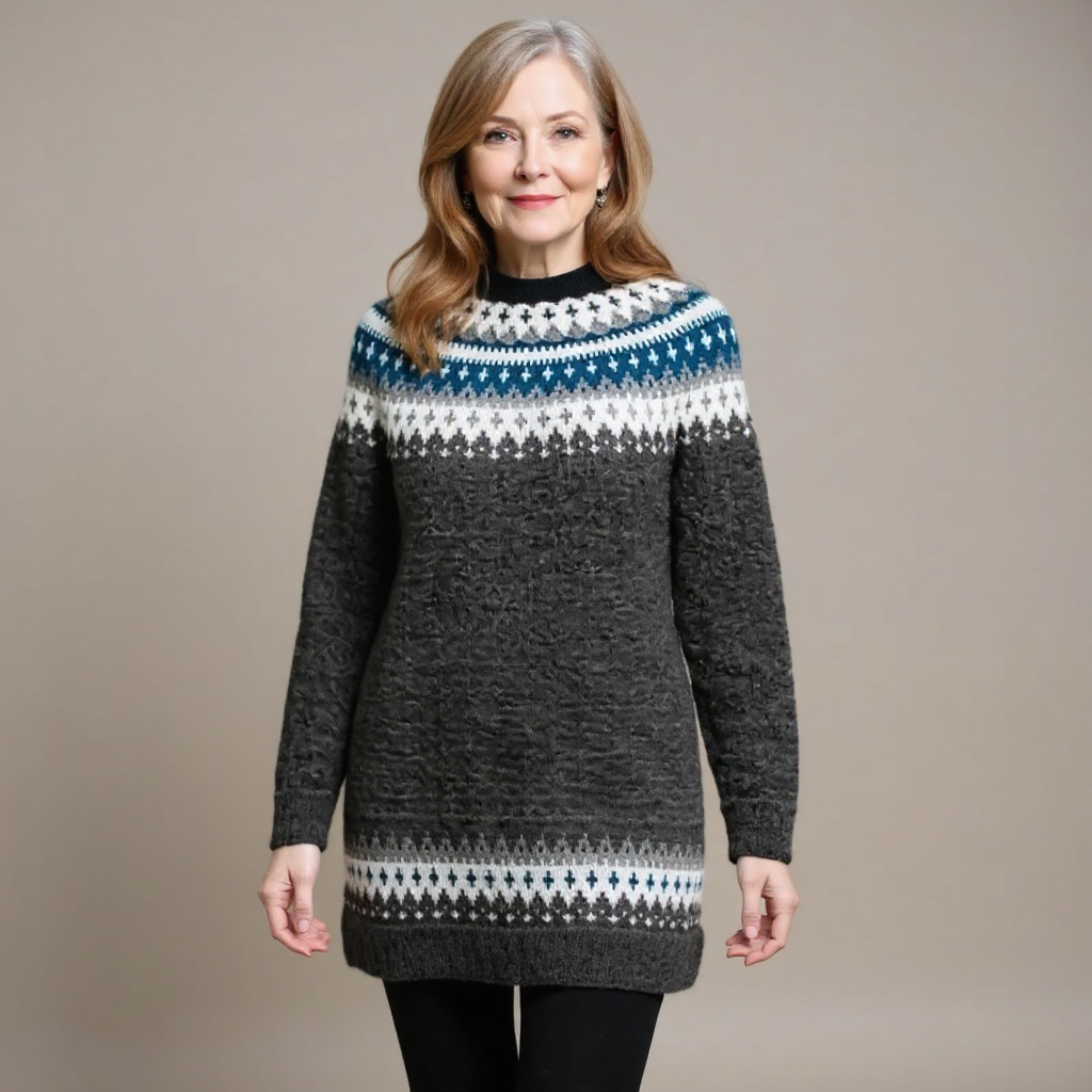 Althea - Nordic Knit Tunic Long Winter Sweater