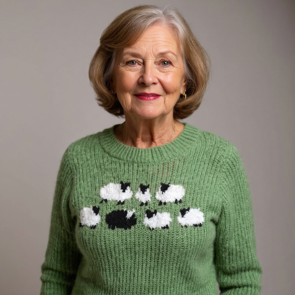 Addison - Cozy Knit Sheep Pattern Sweater