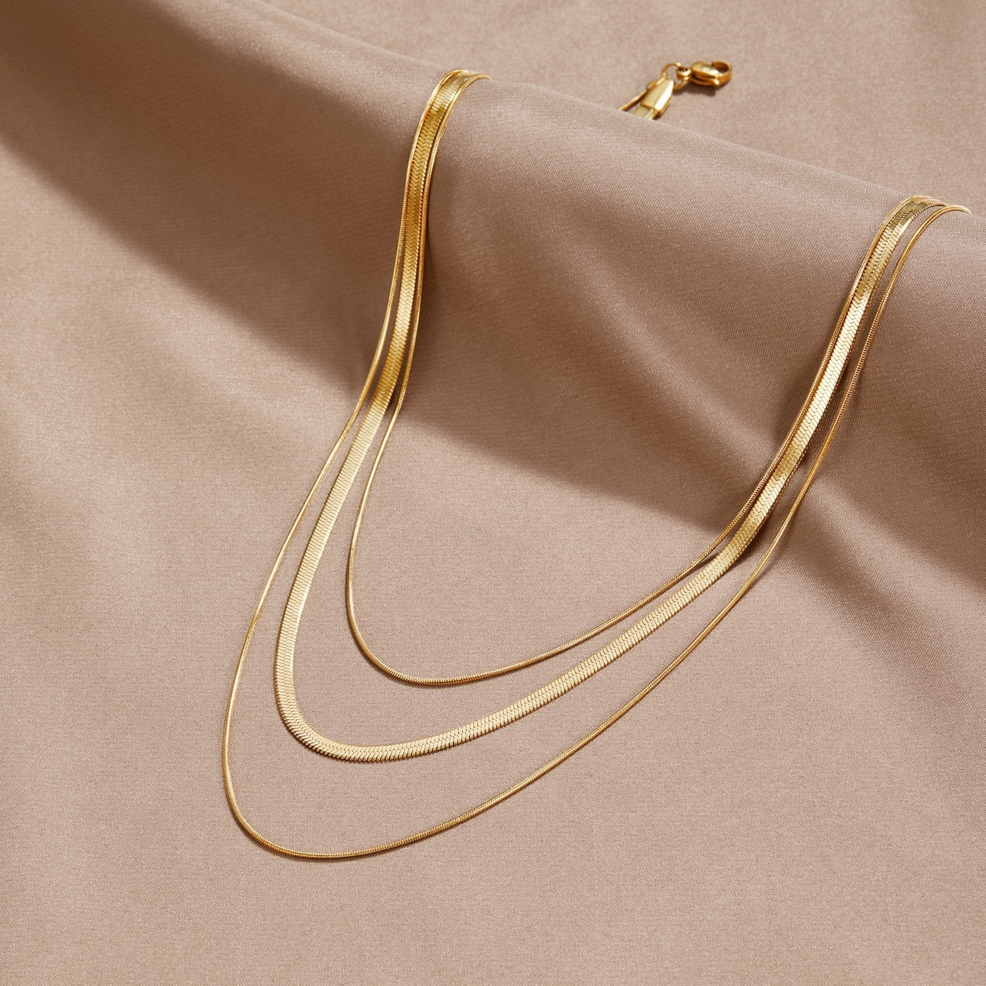 Multilayer Gold Chain Necklace
