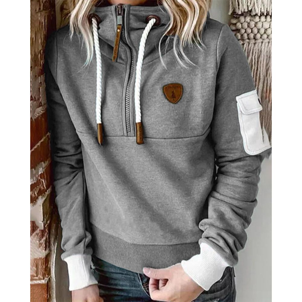 Delaney – Relaxed Fit Hoodie with High Neckline