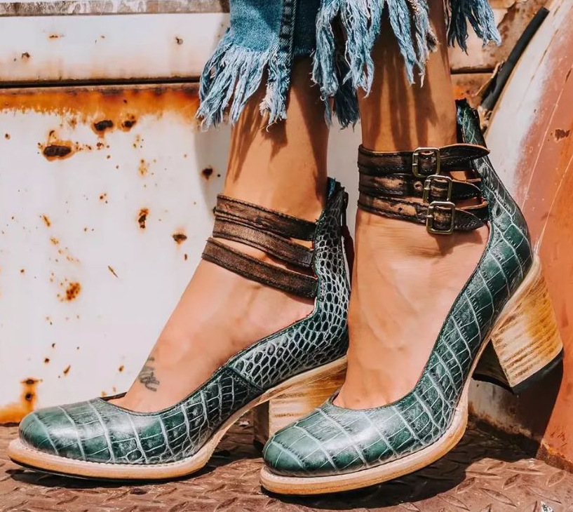 Ginevra - Multi-Strap Heels with Thick Heel