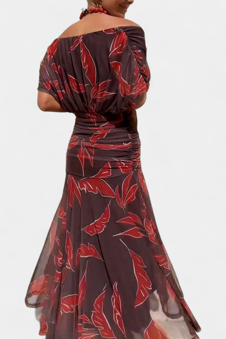 Alondra – Elegant Formal Dress with Off-Shoulder Design