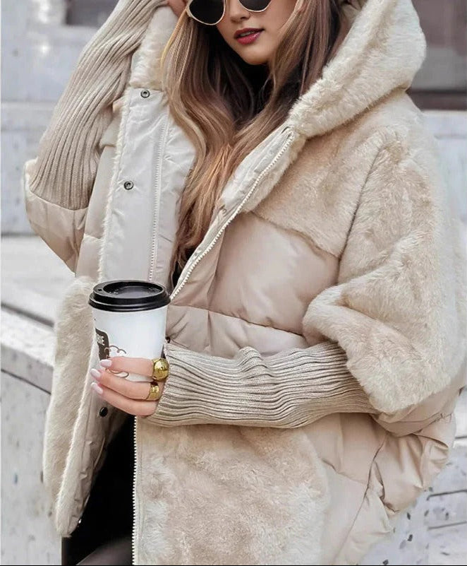 Lena - Women's Oversized Plush Hooded Winter Jacket
