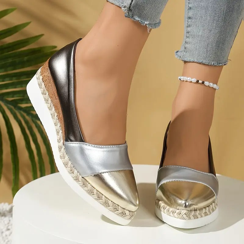 Bruna - Modern Colorblock Platform Loafers