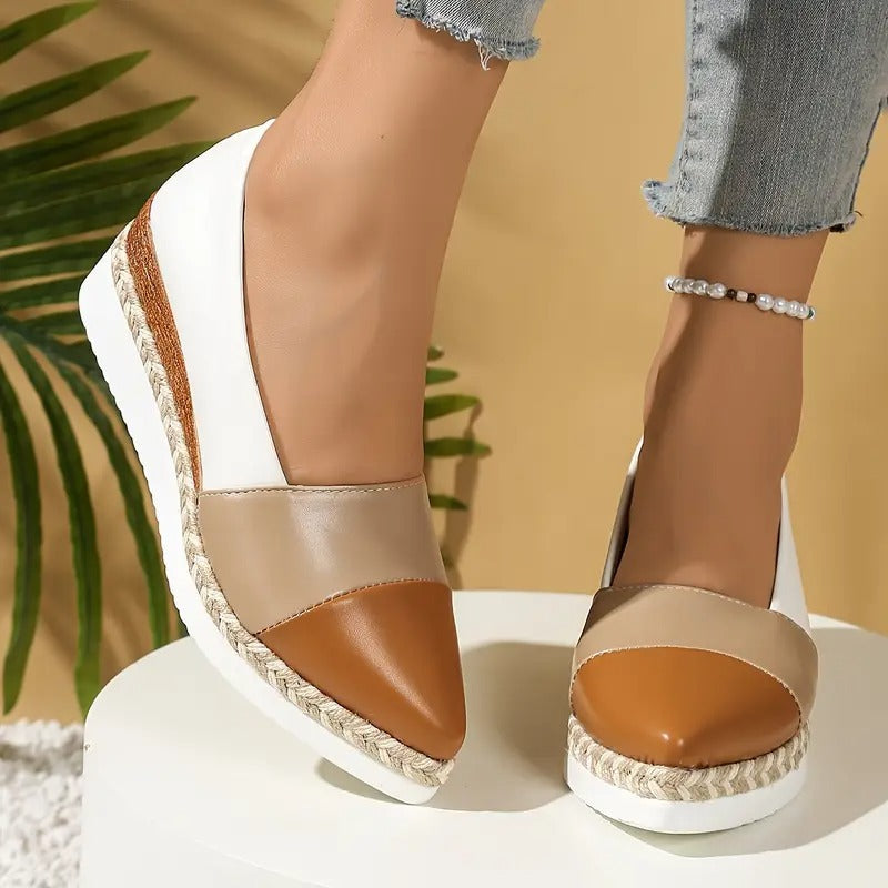Bruna - Modern Colorblock Platform Loafers