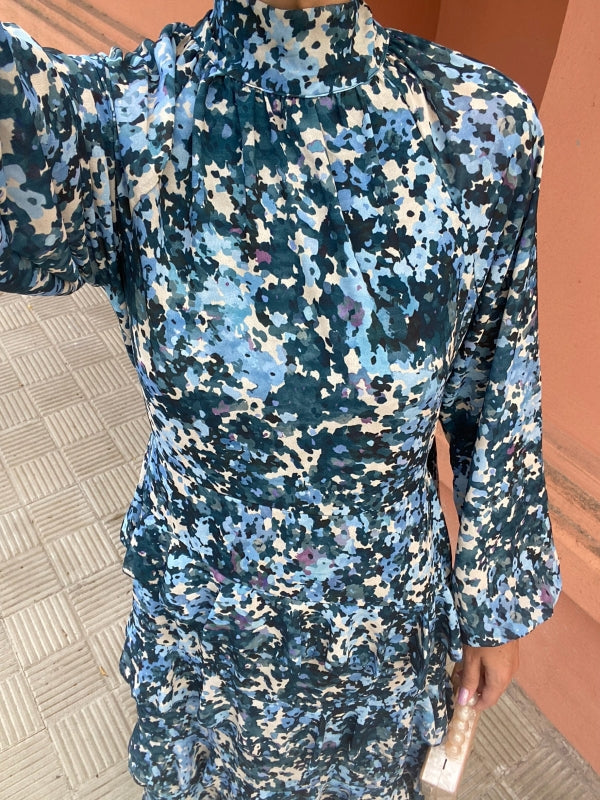 Isadora - Blue Elegant Midi Dress