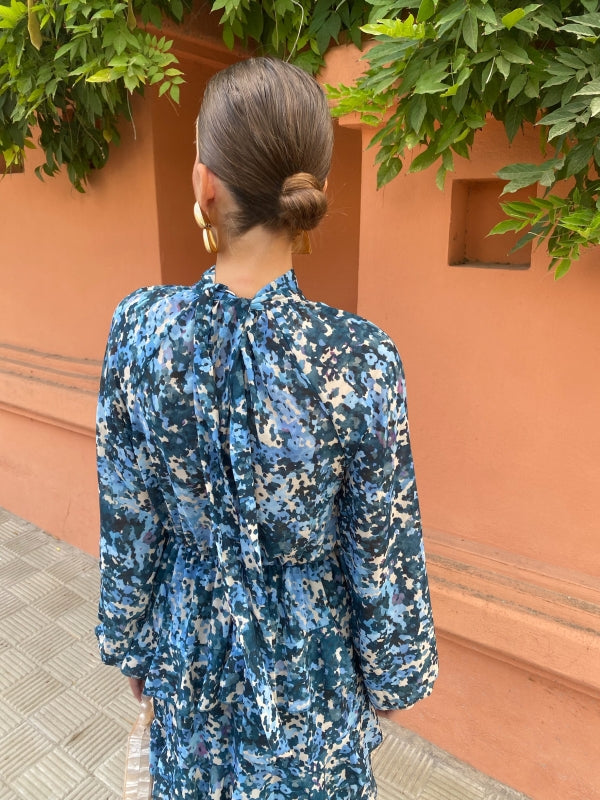Isadora - Blue Elegant Midi Dress