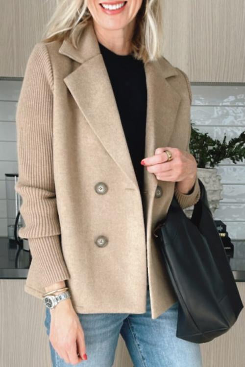 Aria - Women’s Double-Breasted Knit Blazer