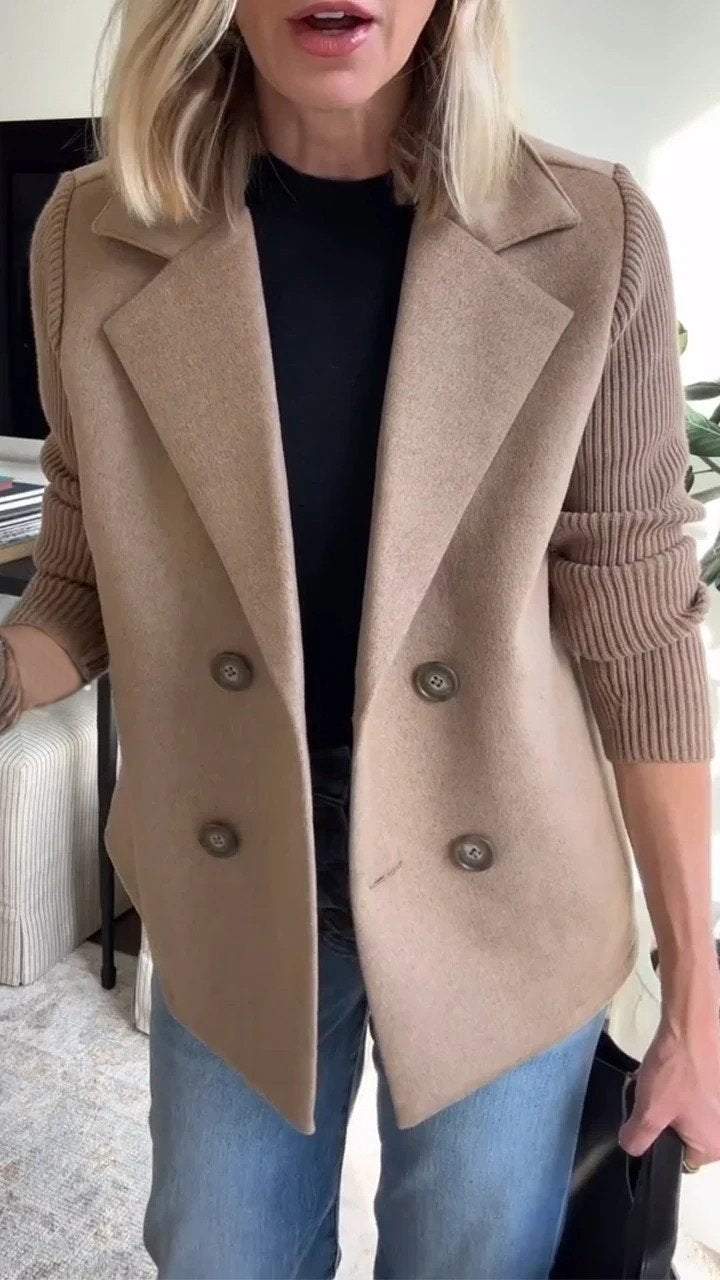 Aria - Women’s Double-Breasted Knit Blazer