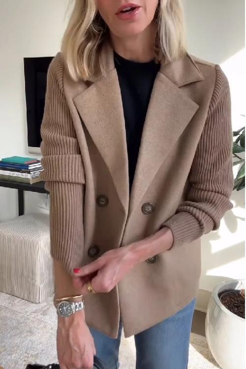 Aria - Women’s Double-Breasted Knit Blazer