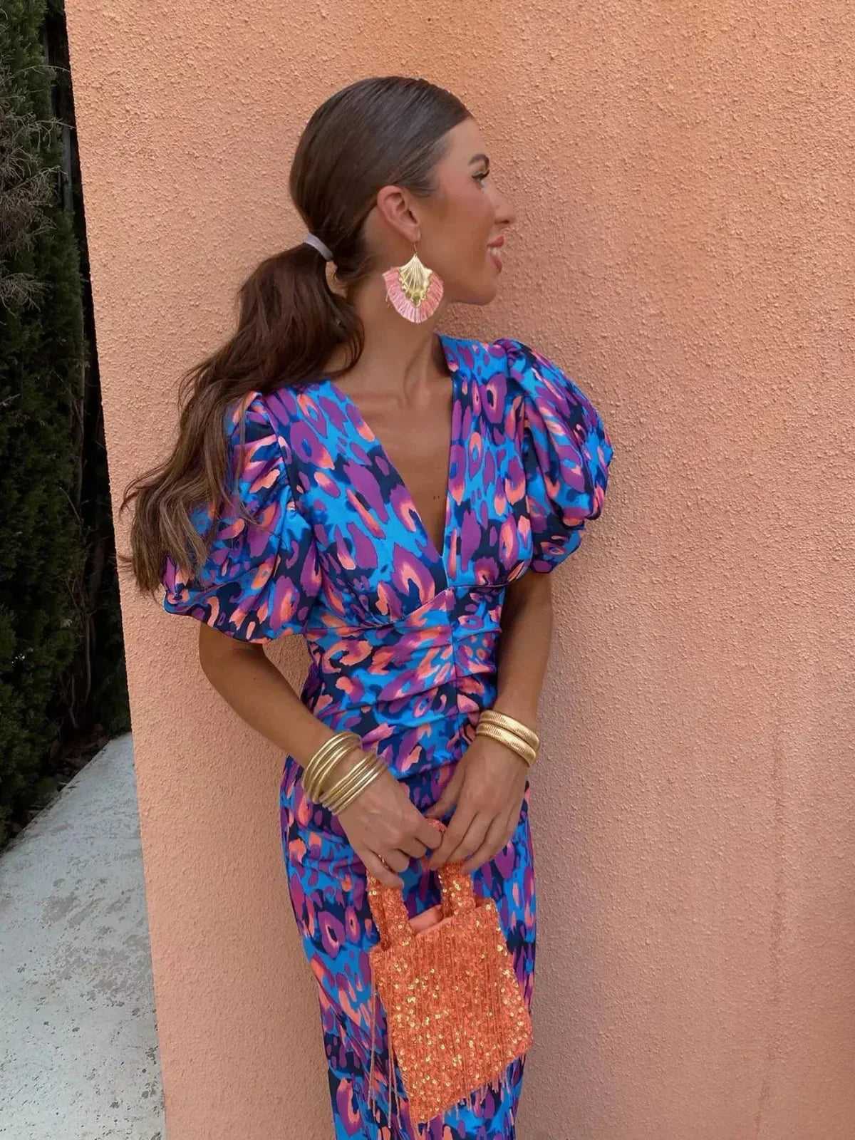 Giada - Colorful Midi Dress