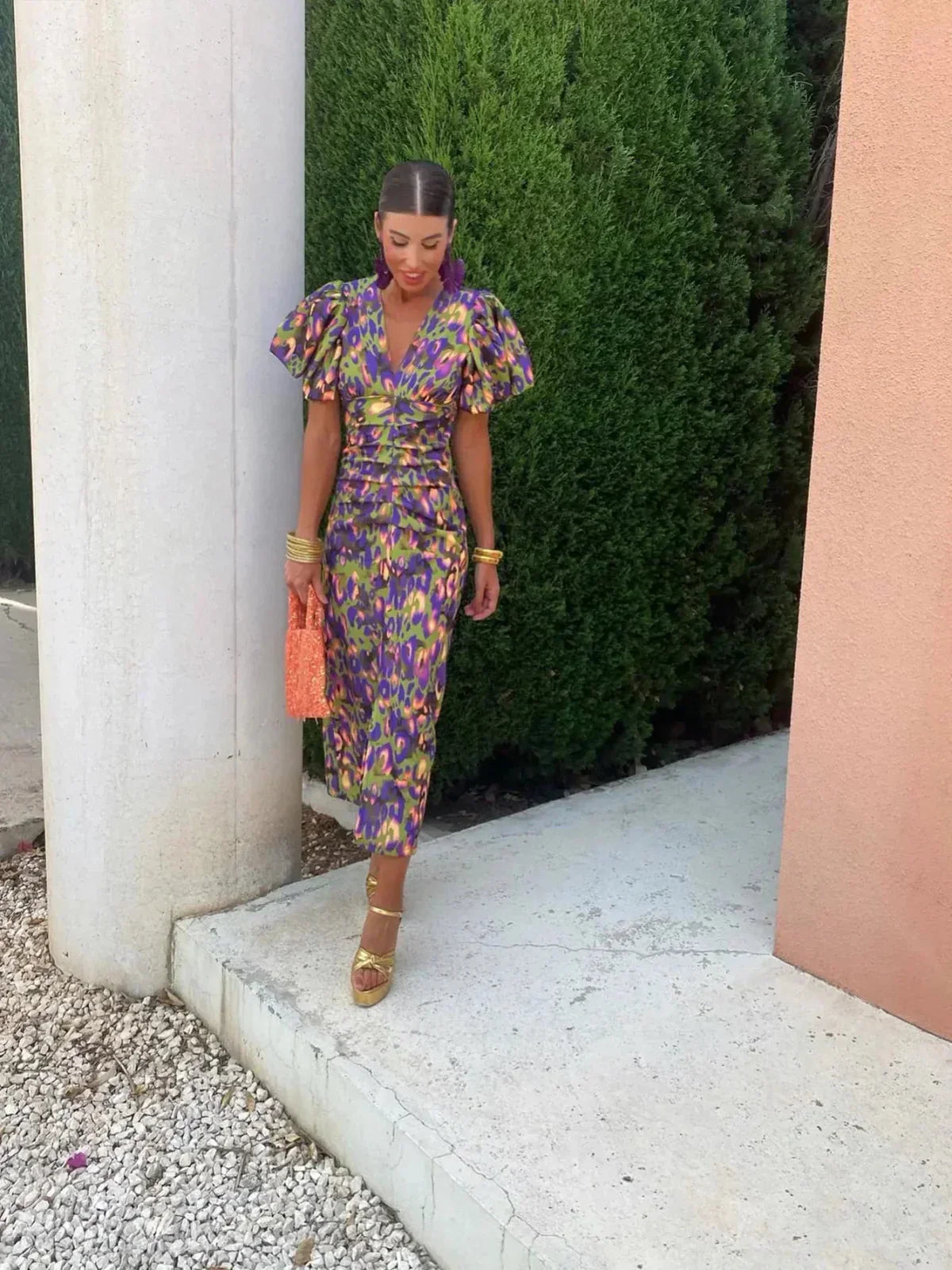 Giada - Colorful Midi Dress